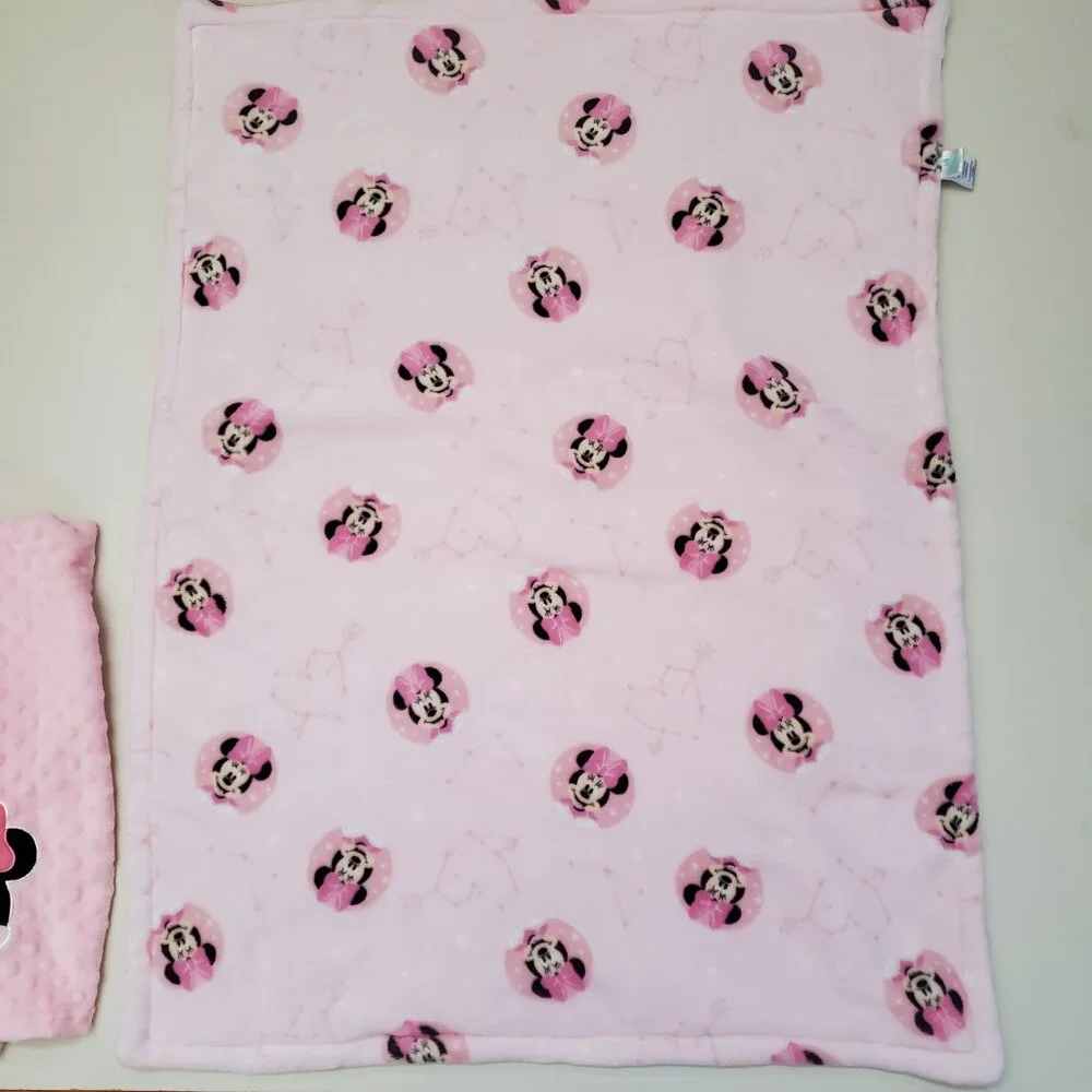 Blanket set Minnie Mouse plush pink